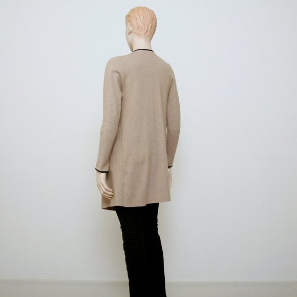 Zara Knit Waterfall Open Cardigan Tan Women Size M‎ - Picture 4 of 13